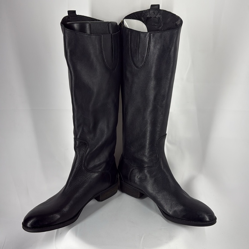 Sam Edelman Black Leather Knee-High Boots - Size 8 - Picture 4 of 10